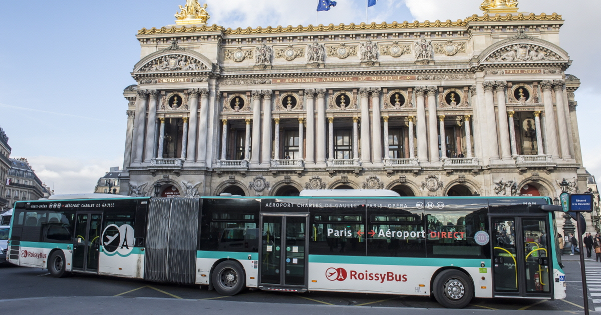 パリシャルルドゴール空港バス,パリ空港からパリ市内バス行き方,パリ空港交通方法,ロワッシーバス